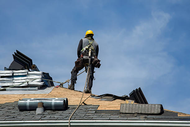 Professional Gutter Installation technician working in Bridgeport, WV